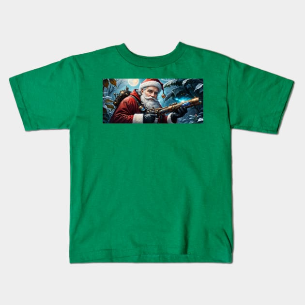 Steampunk Santa 2 Kids T-Shirt by TeaSharts